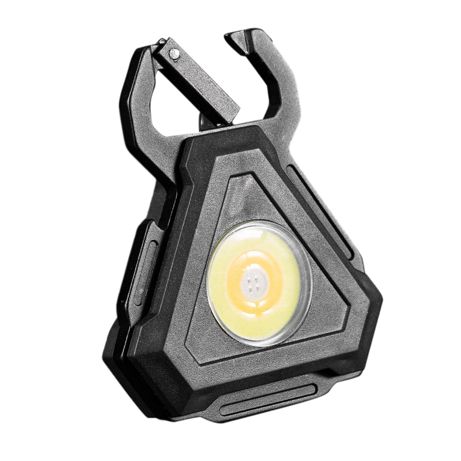 

Portable COB Pocket Light Waterproof Triangular Keychain Mini 500 Lm Flashlight Portable Pocket Light With Bottle Opener Used