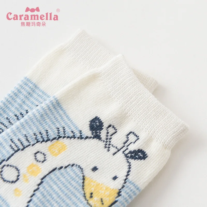 2018 New 4pairs/box Cotton Sky Blue Stick Figure Cartoon Socks Children Girl Boy  Winter Lovely Animals Short Socks Cute 562534