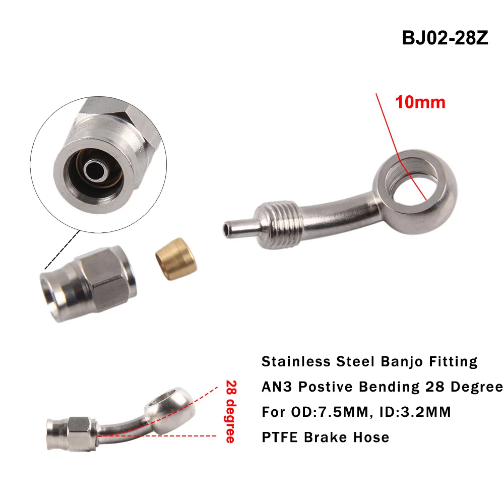 

AN3 мотоцикл мотоцикл гидравлический тормозной масляный шланг фитинг банджо m10x1 нержавеющая сталь 10 мм