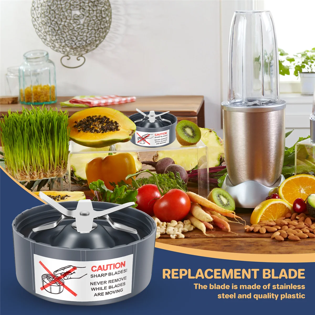 3 шт. сменные лезвия для экстрактора Nutribullet 600 Вт/900 Вт