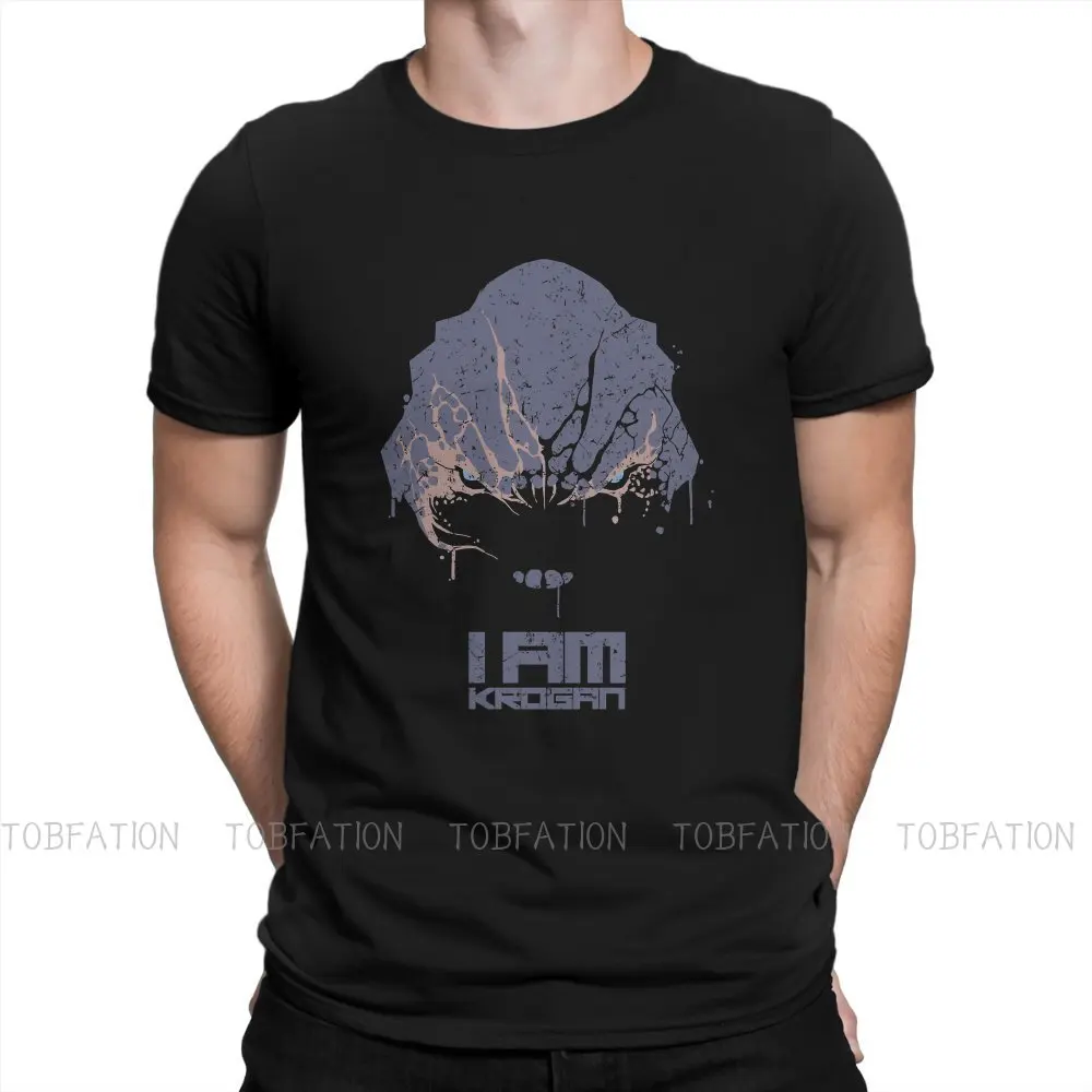 

I Am Krogan Grunt Mass Effect Game Tshirt Alternative Punk T shirt Streetwear Homme Pure Cotton Oversized Short Sleeve Tops