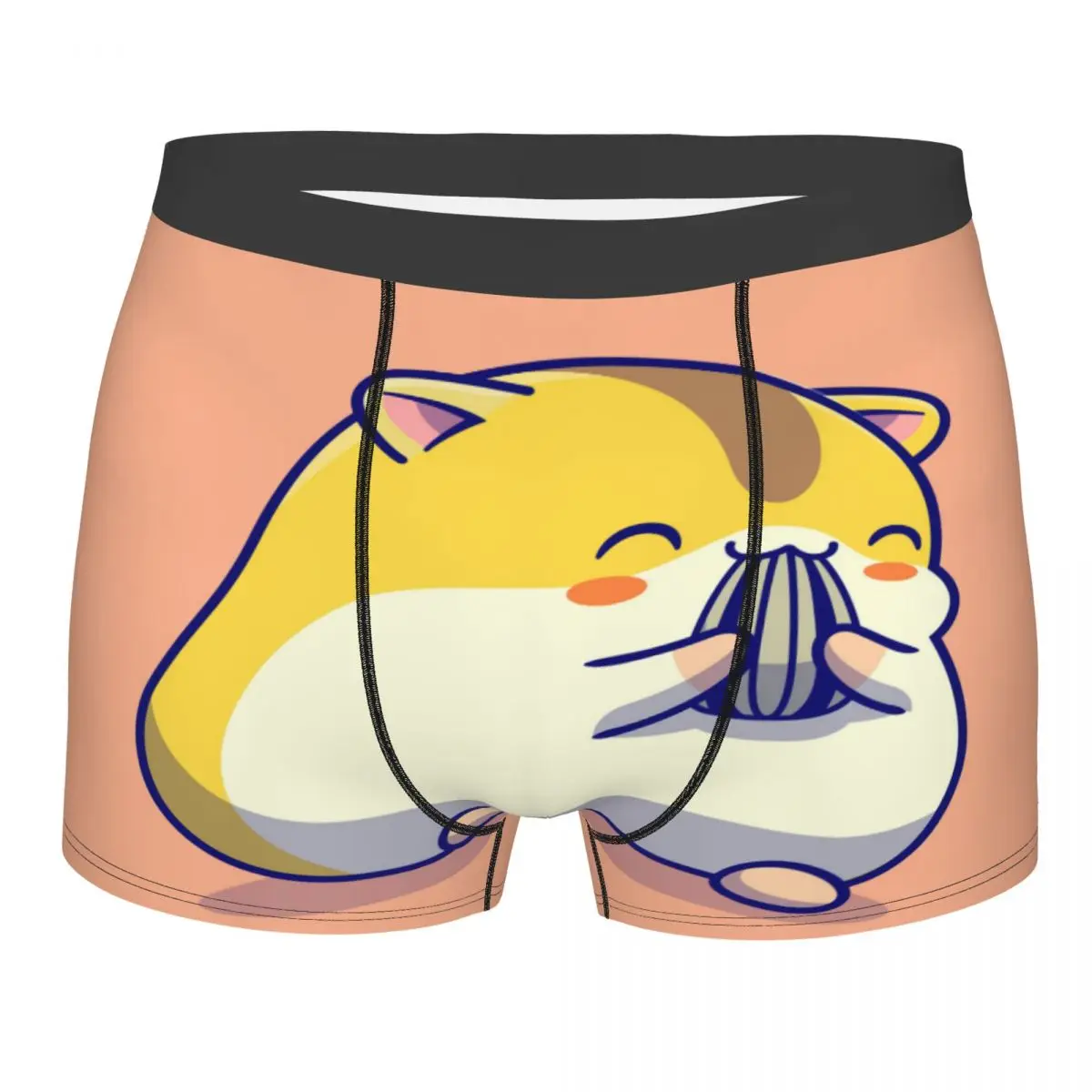 

Mens Boxer Sexy Underwear Soft Long boxershorts Cute Hamster Eating Sunflower Seed Underpants Male Panties