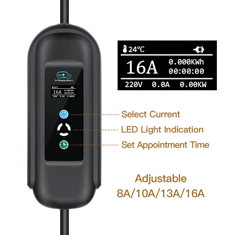Ev зарядное устройство type 2 IEC62196 11 кВт 16 А 3 фазы Evse Wallbox электрические автомобили