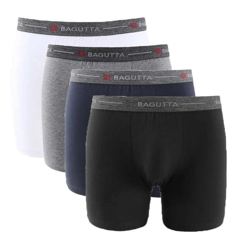 

4 шт., мужские хлопковые трусы-боксеры