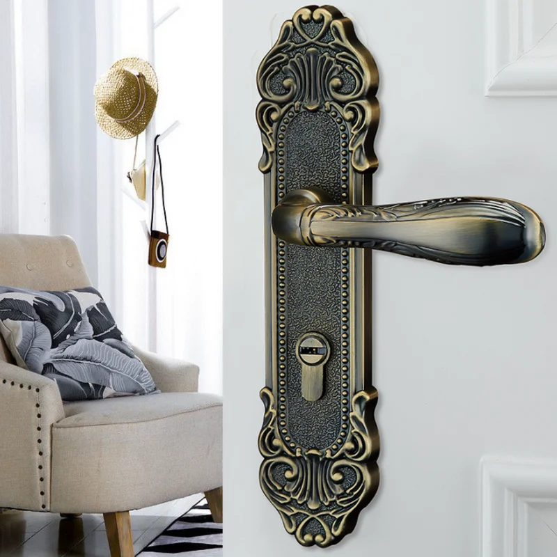 

Набор дверных замков в европейском стиле, дверной замок из массива дерева для спальни, универсальный дверной замок