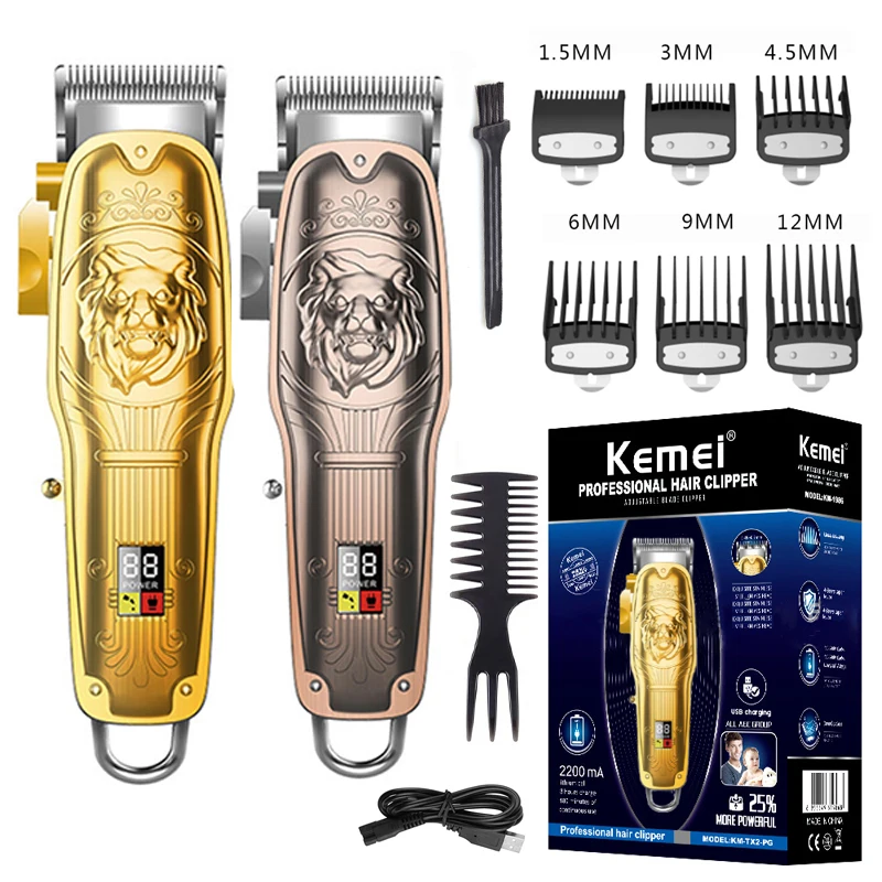 Профессиональный Аккумуляторный триммер для волос с ЖК-дисплеем | Бытовая