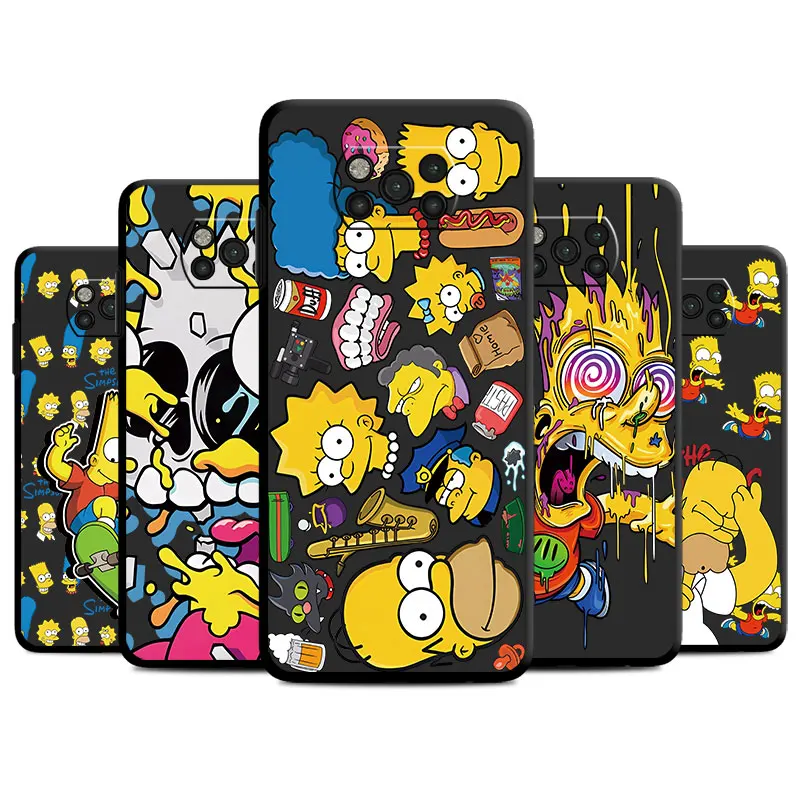 Чехол для Xiaomi Poco X3 NFC 11T Pro 11 Lite 10T 12 13 F1 F3 телефона Redmi 9A 9C 9T 10A A1 K40 Funda The Simpsons Homer