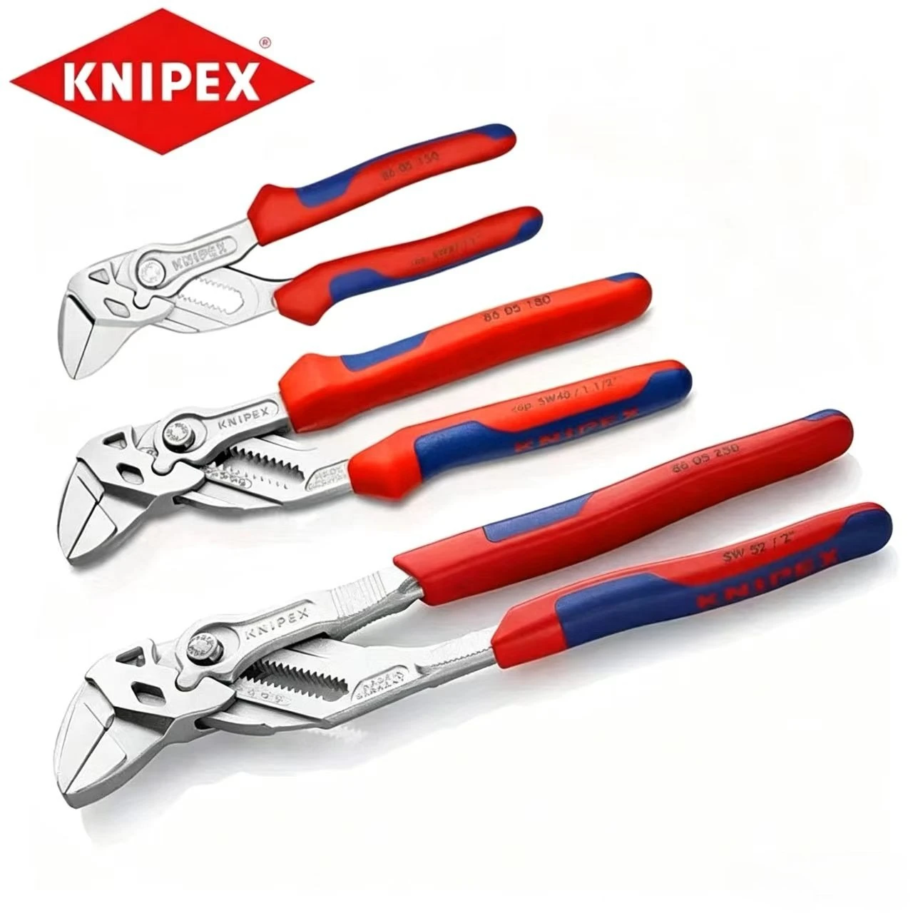 Фото Инструменты KNIPEX - Плоскогубцы-ключ, 8605150, хромированные, многофункциональные (8605180), 7-1/4 дюйма, 8605200 №1
