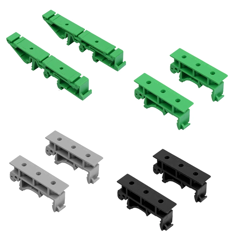 

2pcs PCB 35mm DIN Rail Mounting Adapter Circuit Board Bracket Holder Carrier Clips Control Board Adapter