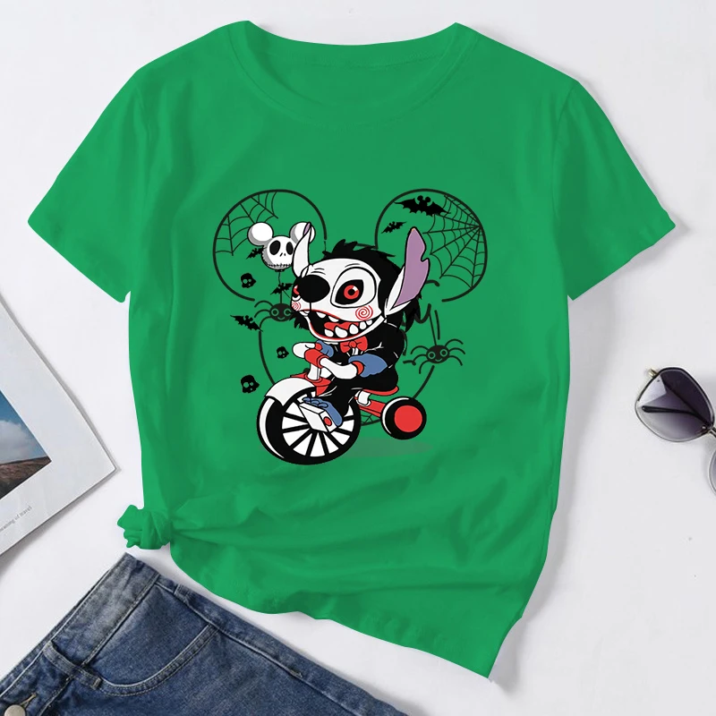 

Kawaii Хэллоуин мультфильм футболка женские модные футболки повседневные Y2k Топы 90-е девушки Дамские женские с коротким рукавом Графические футболки