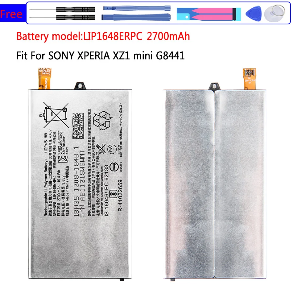 

Bateria New Batterie LIP1648ERPC Mobile Phone Battery For Sony Xperia XZ1 XZ1mini G8441 1308-1851 2700mAh High Capacity Battery