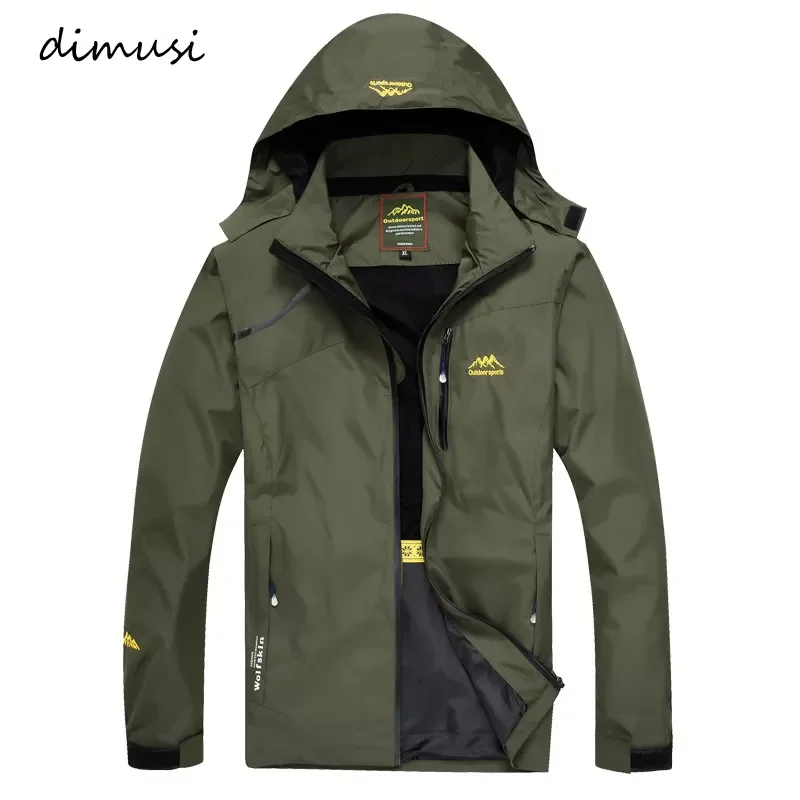 

NEW IN DIMUSI Men's Jackets Spring Autumn Casual Men Outwear Raincoat Waterproof Hooded Coats Male Breathable Bomber Jackets