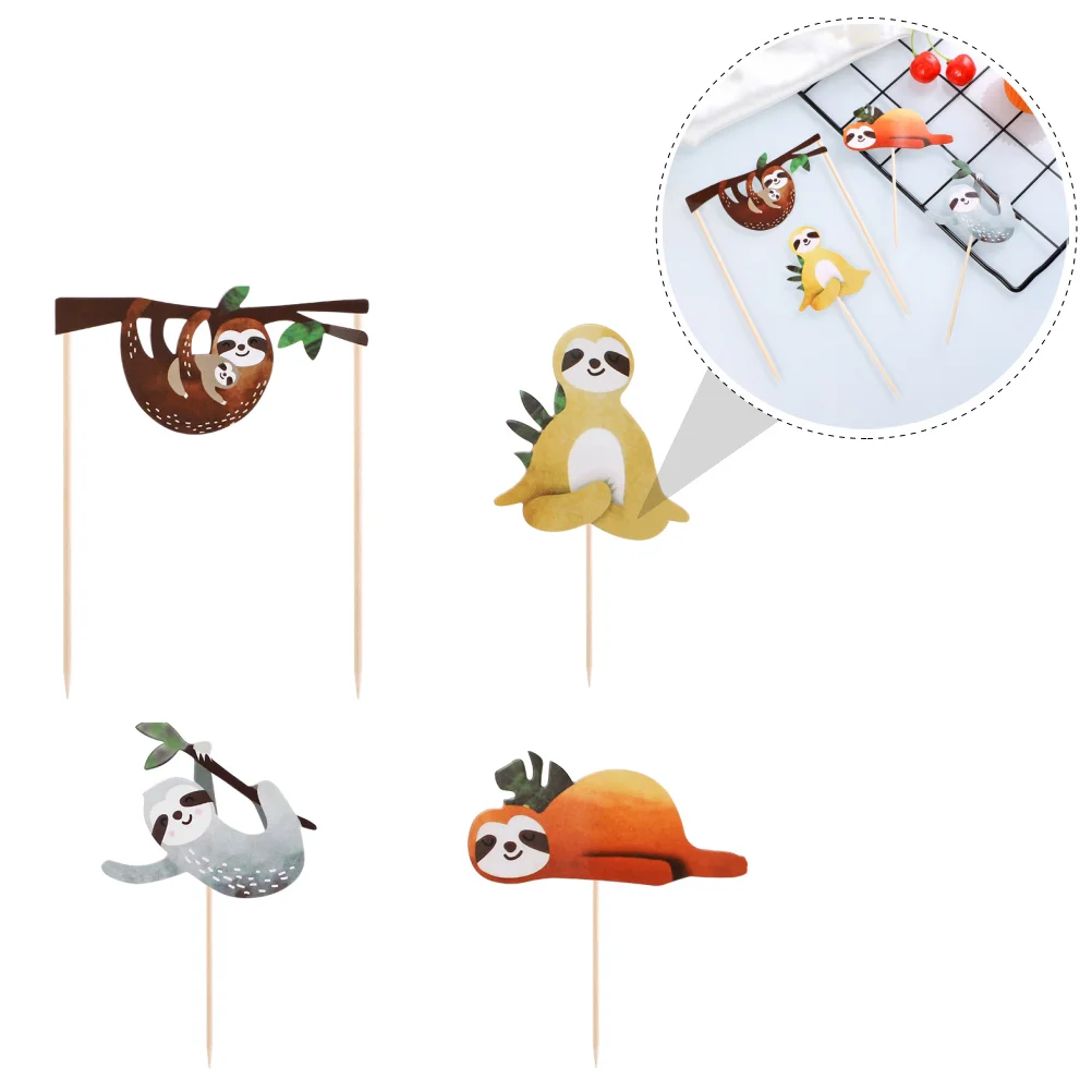 16 шт. ленивый рак с милым ленивцем вставная открытка для торта декор