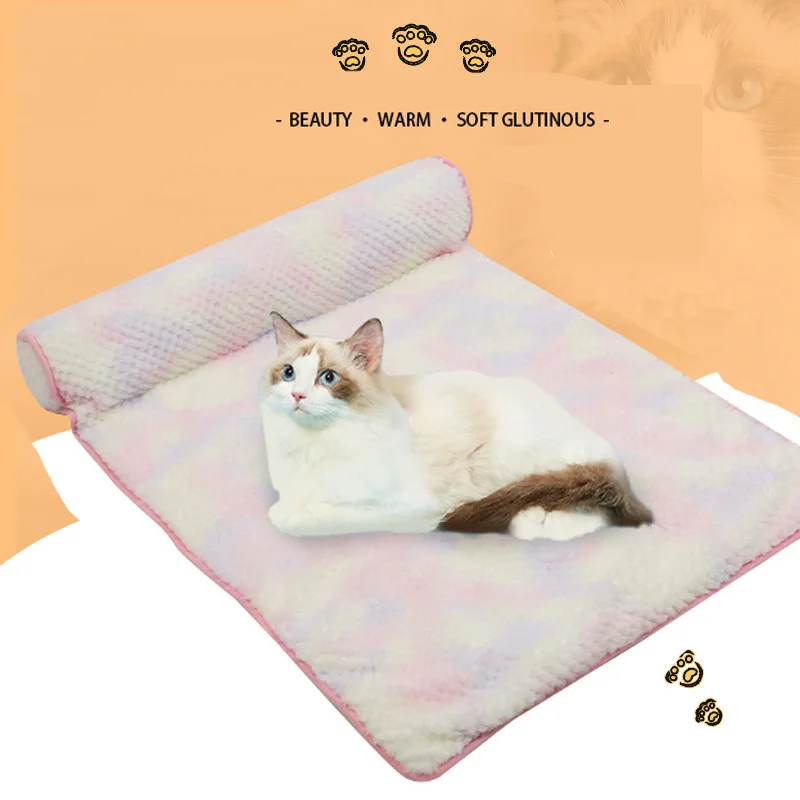 

Мягкая флисовая подстилка для кошек, стильное одеяло для маленьких и средних собак, аксессуары для домашних животных, Нескользящие наволоч...