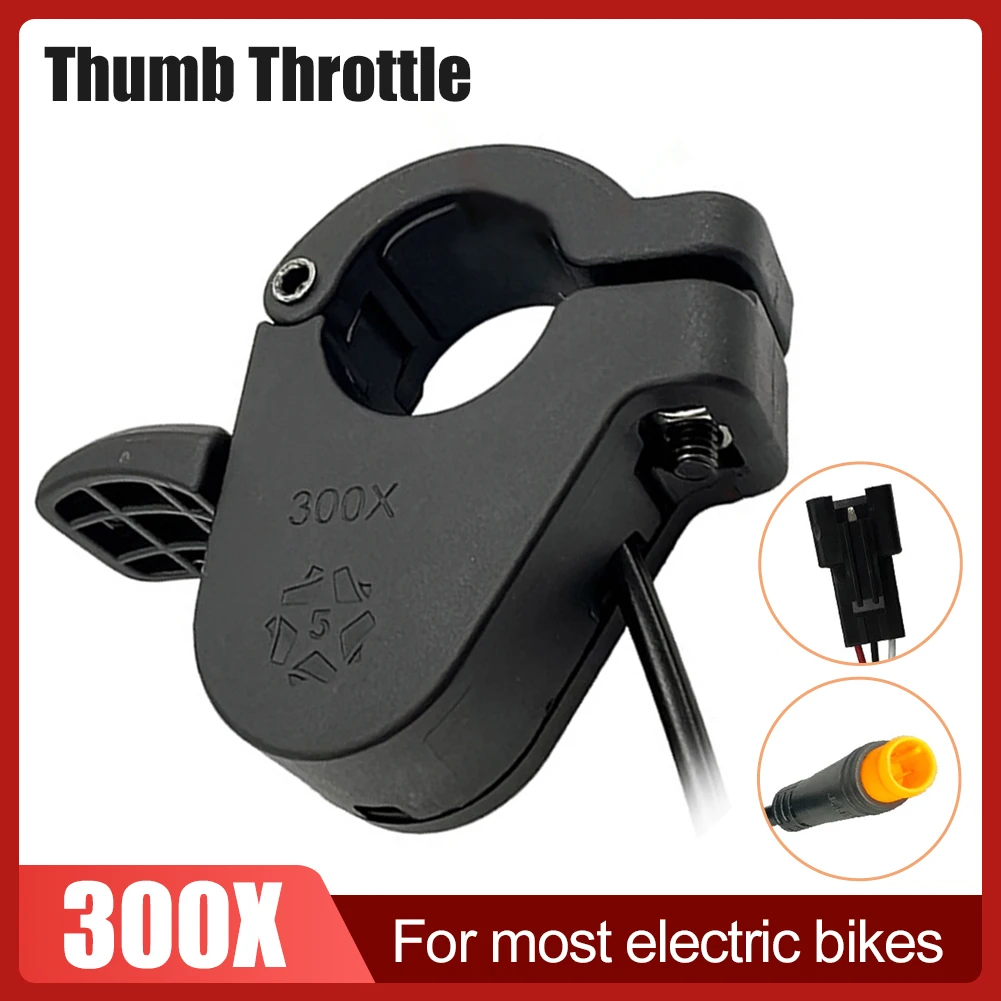 

24V 36V 48V 72V Ebike Thumb Throttle 300X Right/Left Hand Throttle Control Accelerator For Electric Bicycle Scooters Accessories