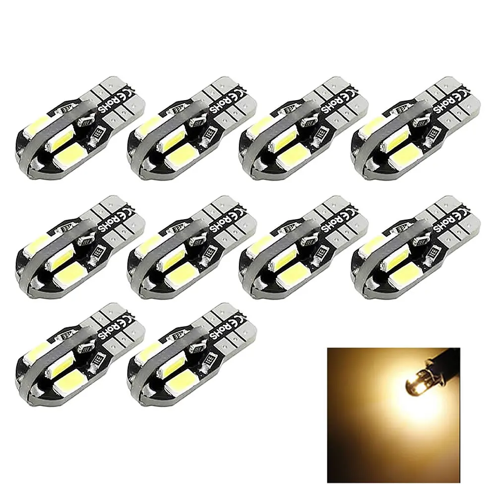 

10 шт./лот W5W T10 8 SMD 5730 АВТОМОБИЛЬНЫЕ светодиодные купольные лампы багажника 194 168 CANBUS OBC ERRO БЕСПЛАТНО Белый Теплый Белый Свет DC 12 В