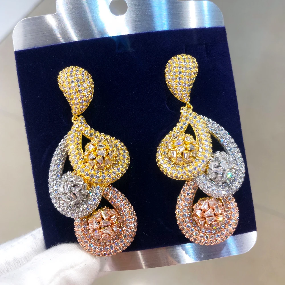 Модные блестящие новые серьги Kellybola для женщин висячие невесты роскошные