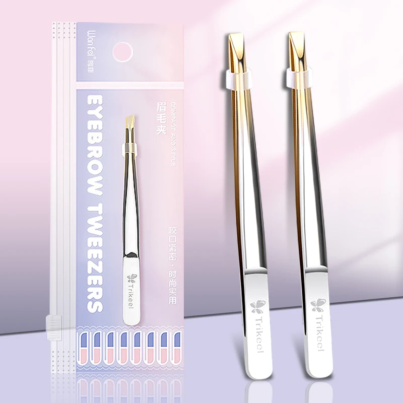 1 шт. пинцет для бровей из нержавеющей стали |