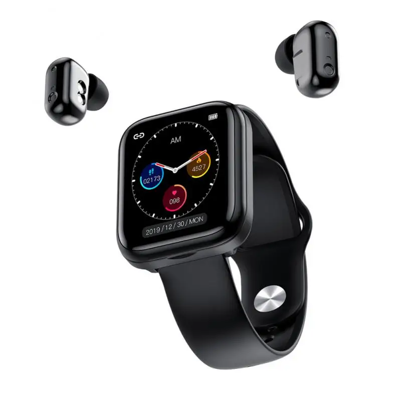 

X5 binaural smartwatch ultra-thin TWS Bluetooth bracelet two-in-one music control information Waterproof with Wireless Earbuds