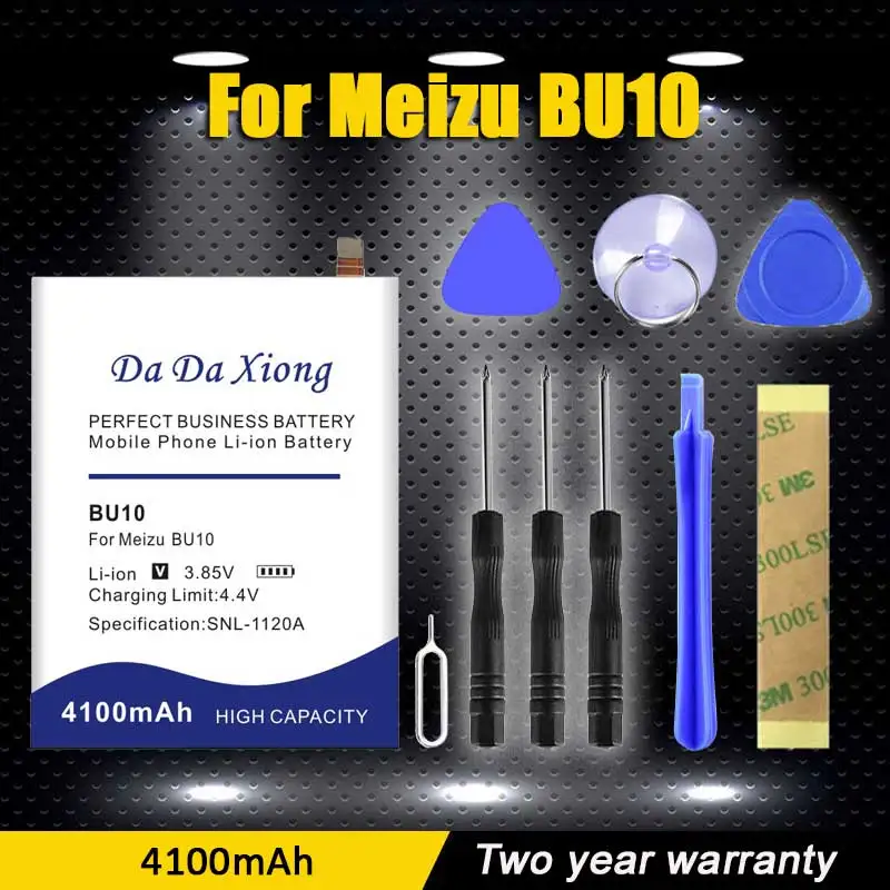 

100% Original New 4100mAh BU10 Battery for Meizu Meizy Meilan U10 Send Accompanying Tool