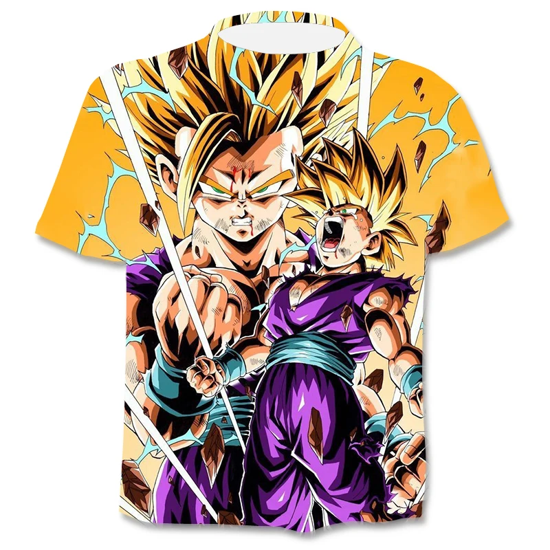 Japanese Anime Dragon Ball Z Goku 3D Printing Men's T-shirt Fashion Casual Short Sleeve O-Neck T-shirts Unisex T-Shirt