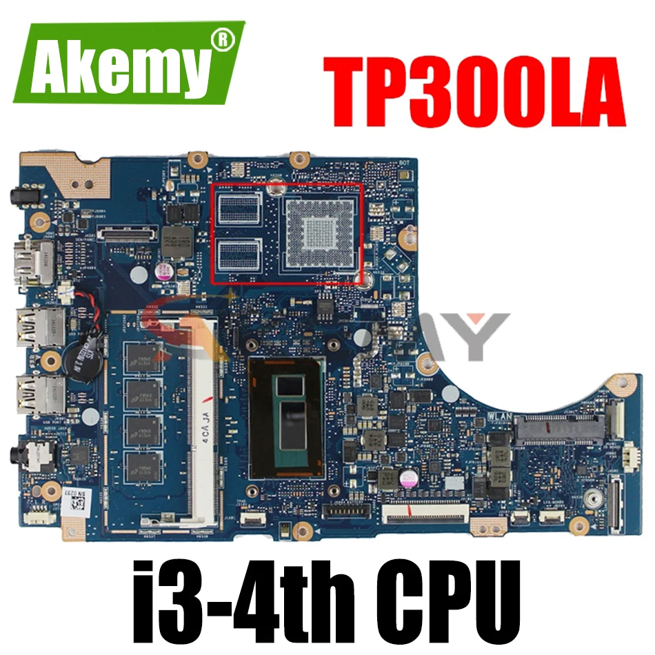 

TP300LA Laptop motherboard For Asus TP300LA TP300LAB Q302LA Q302L TP300 TP300L original mainboard With I3-4th 4G RAM
