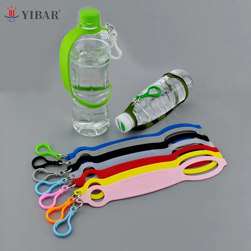 Outdoor Quickdraw Carabiner Hanger Silicone Water Bottle Belt Holder Hook Clip Camping Hiking Safety Clasp Buckle Band Tools