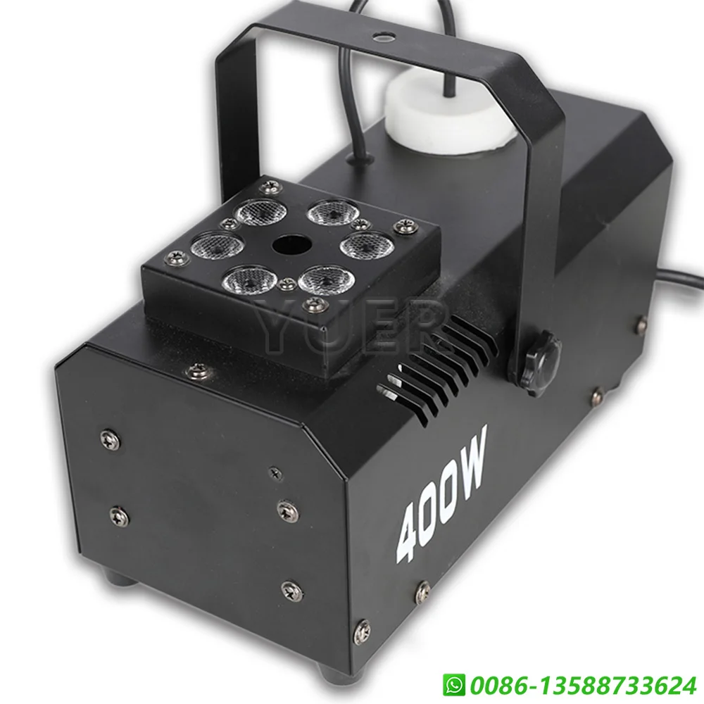 Фото Мини 400 Вт дымовая струя со светодиодной подсветкой RGB, пульт дистанционного управления, туман, домашняя вечеринка, дискотека, дим-машина со специальным эффектом, бесплатная доставка №2