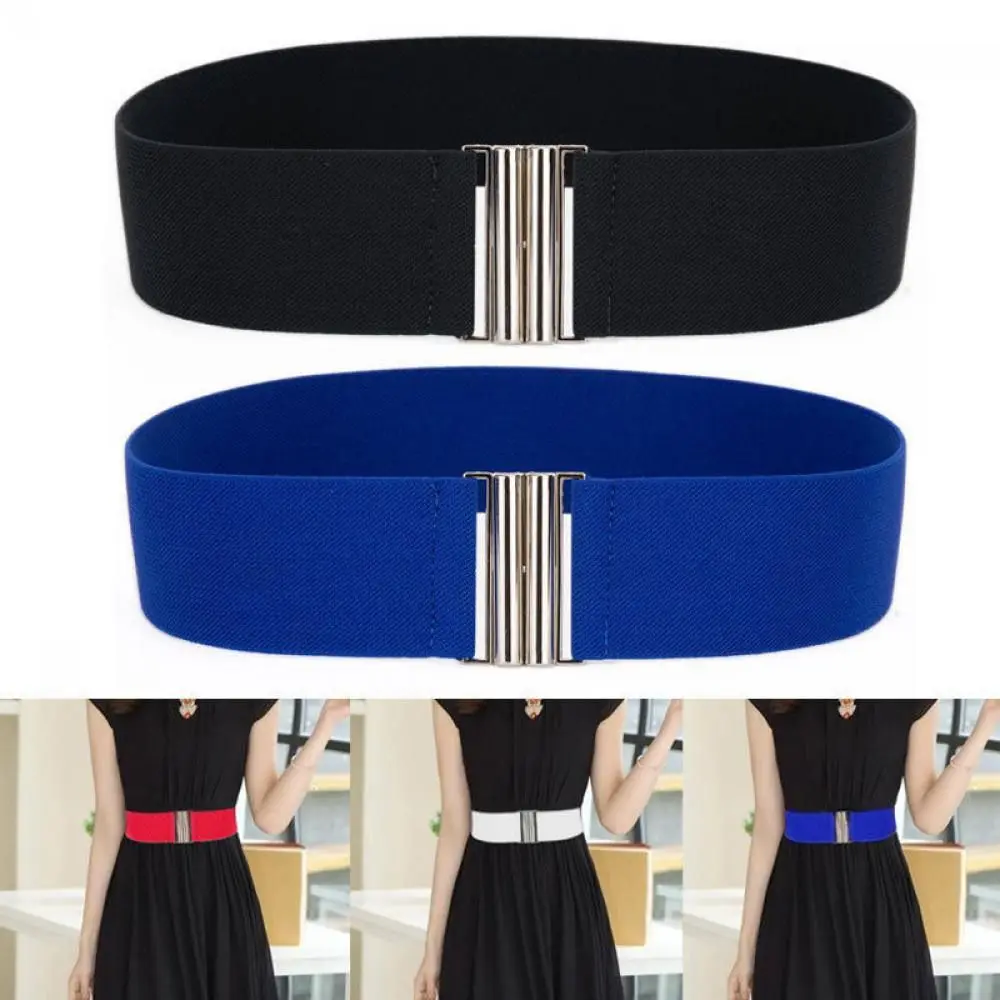 

Newest Women Buckle Waist Stretch Waistband Elastic Wide Belts Corset