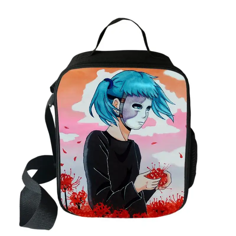 Anime Sally Face Lunch Bag Boy Girl Portable Thermal Picnic Bags Kids Student Travel School Food Storage Bags Lunch Box