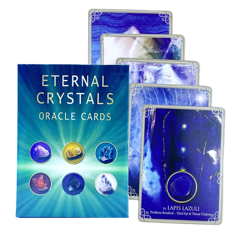 

Enternal Crystals Oracle Card Tarot Prophecy Fate Divination Deck Family Party Board Game Fortune Telling Game