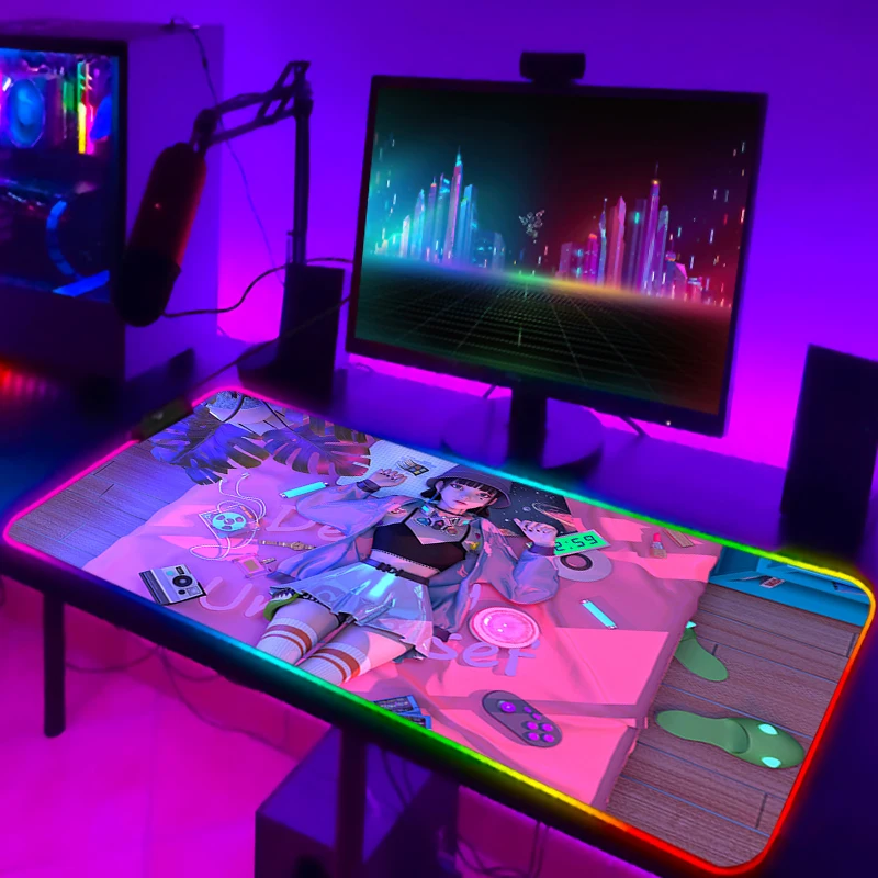 

Rgb Mouse Pad Jyanme Backlit Mousepad Keyboard Xxl Table Pads Led Company Gamer Pc Accessories Mause Gaming Mats Big Mausepad