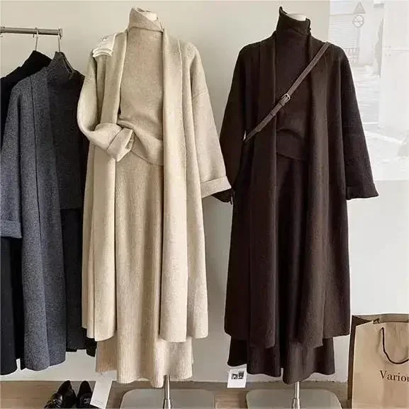 Женский свитер в мусульманском стиле комплект из 3 предметов жилет джемпер