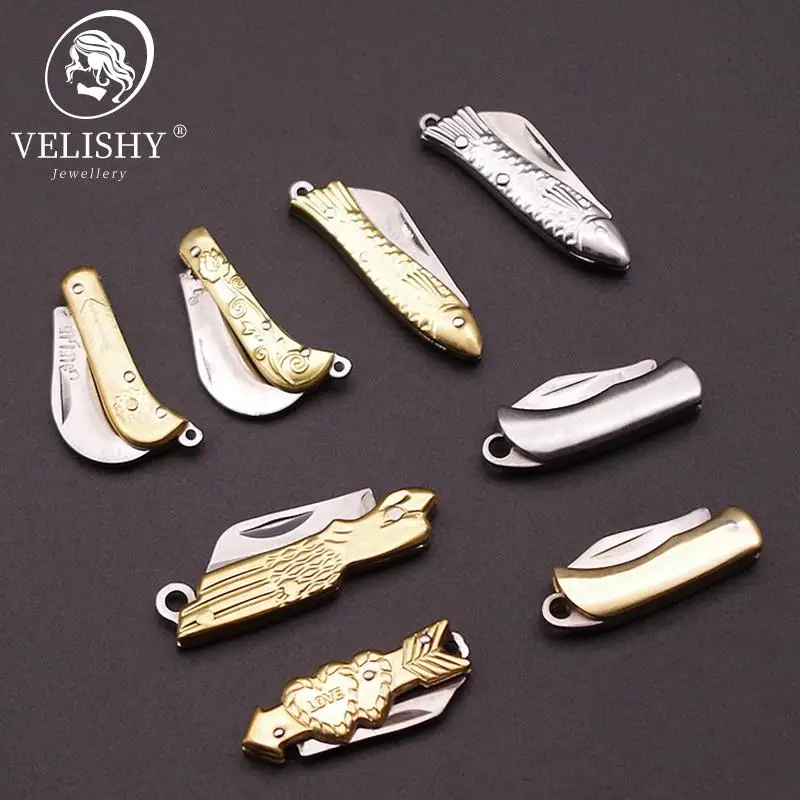 

Мини карманный нож, складной латунный брелок, подвеска, клинок, резак, инструмент, подарок