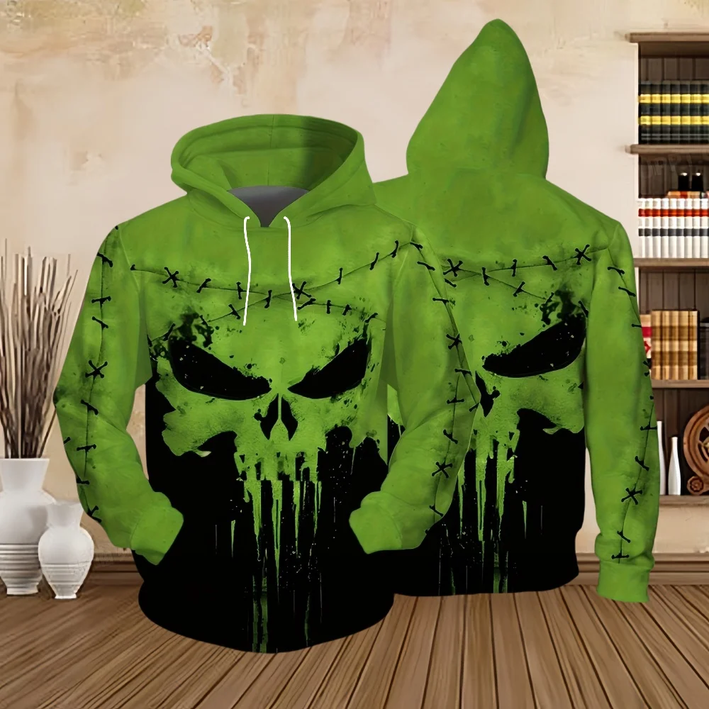 Футболка с 3D принтом в стиле панк цвет ассортименте