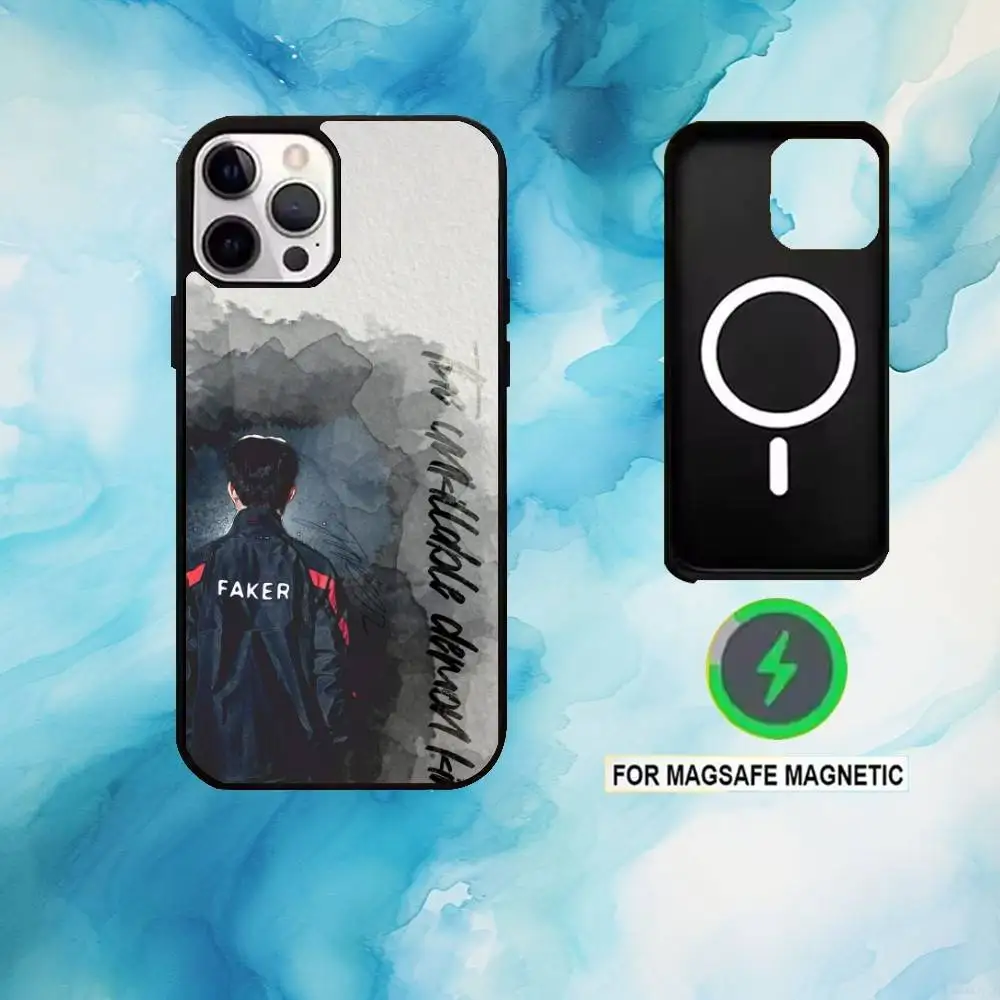 Фото Чехол для телефона SKT T1 Faker L-LOL для iPhone17,16,15,14,13,12,11 Plus, Pro Max с магнитной беспроводной зарядкой Magsafe №3