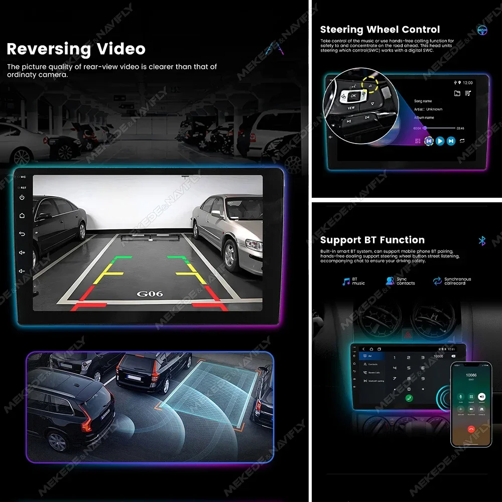 Android 14 все в одном для VW Multivan T5 2003-2015 4-ядерный автомобильный радиоприемник с авто