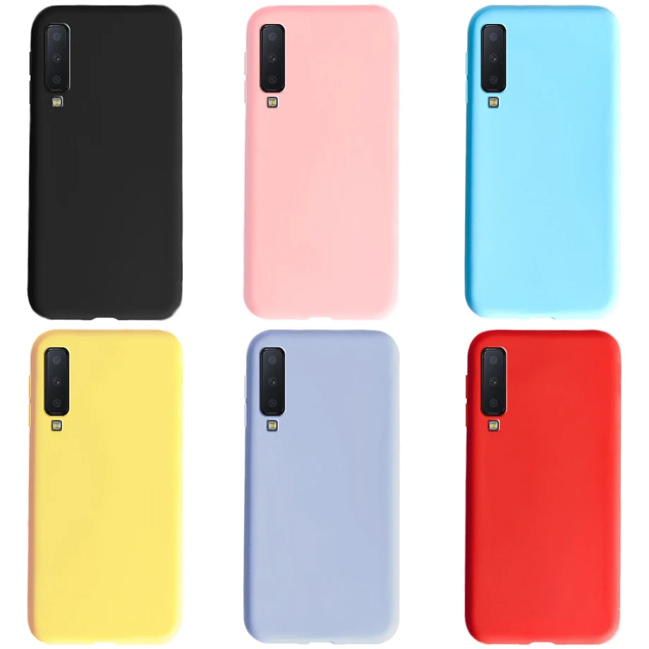 

For Phone Case Samsung Galaxy A7 2018 Case Bumper Soft Matte Silicone Coque For Back Cover Samsung A7 2018 A750 A750F Case Funda