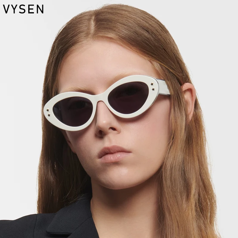 Модные сексуальные женские солнцезащитные очки кошачий глаз 2024 роскошные