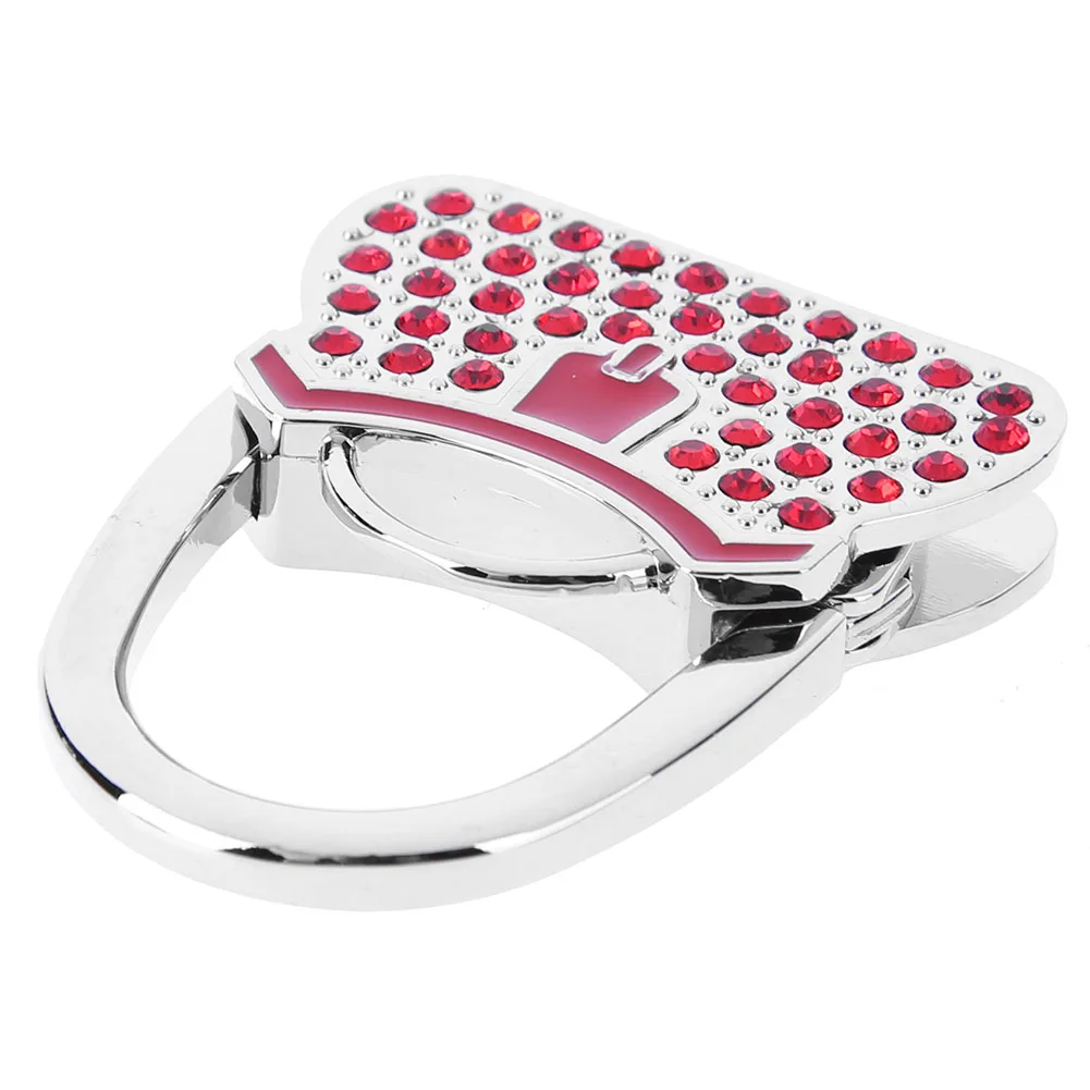 

Portable Fashion Purse Handbag Hanger Hook Table Hook Unique Bag Crystal Rhinestone Decoration Parts Accessories
