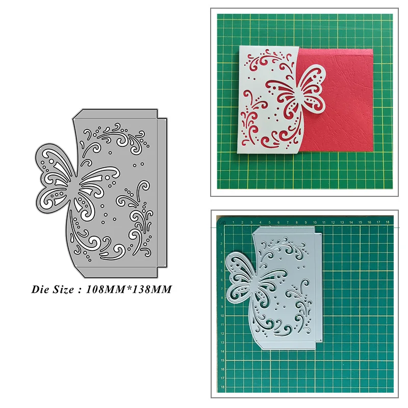 

Butterfly Lace Book Cover Metal Cutting Dies for DIY Scrapbook Album Paper Card Decoration Crafts Embossing 2022 New Dies
