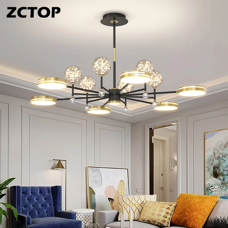 

Pendant Light Creative Round Glass Bubble Ball LED Dinning Room Chandelier Hall Bedroom Hotel Lobby Decorative Lighting Fixtures