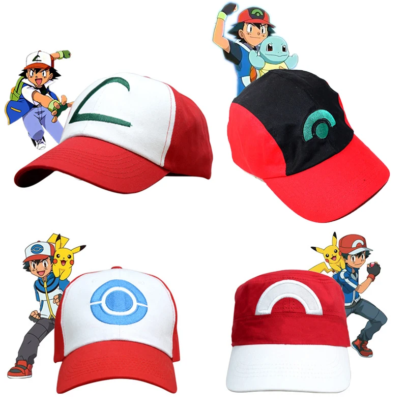 

Letter Adult Snapback Gorras Anime Cosplay Casquette Hat Ash Ketchum Visor Caps Costume Play Baseball Cap