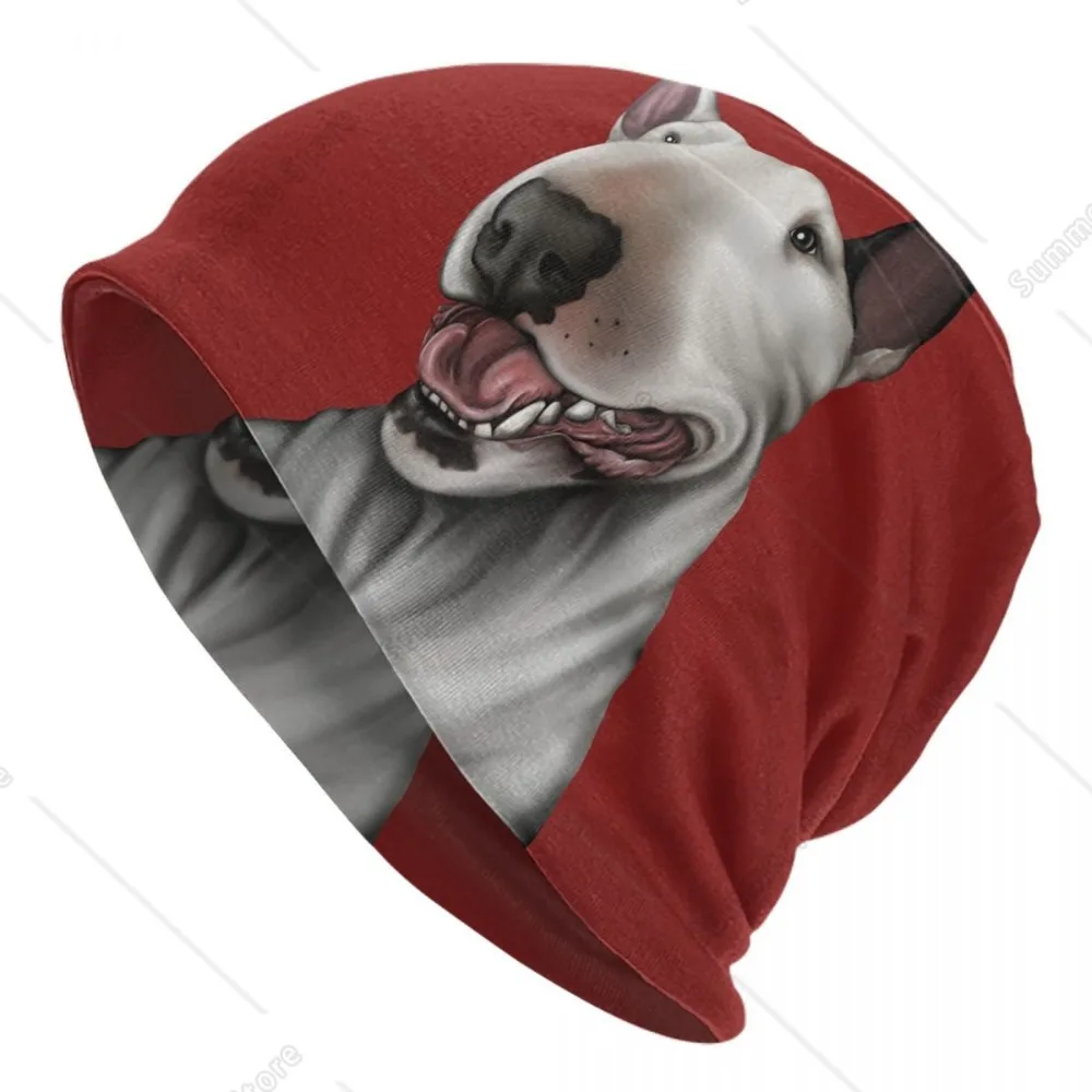 Шапка-бини для бультерьера собак унисекс зимняя теплая шапка Homme вязаная крутая