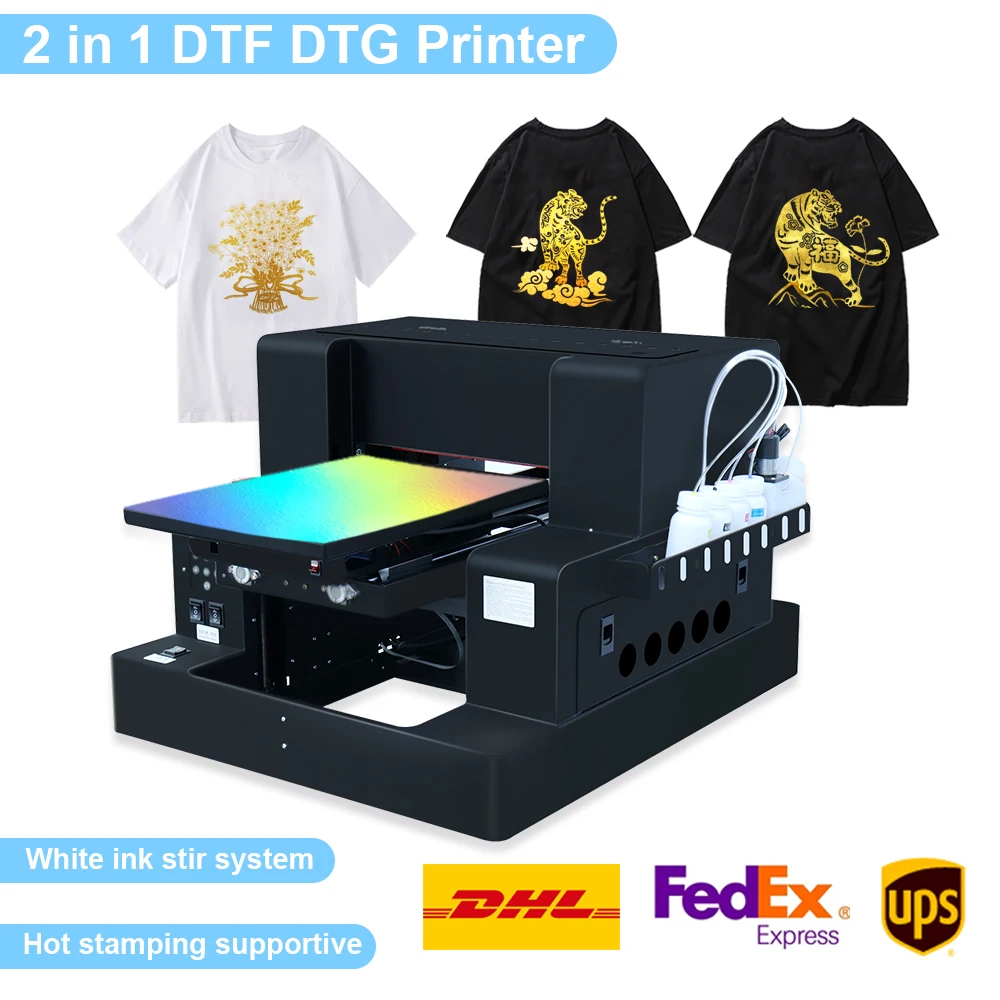 A3 DTF DTG Printer L805 Directly Heat Transfer Film Printer Print on Clothes Hot Stamping Foil DTF DTG Direct to Garment Printer