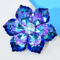 cindy xiang crystal flower brooches for women handmade shining sparking pin 10 colors available dress coat accessories