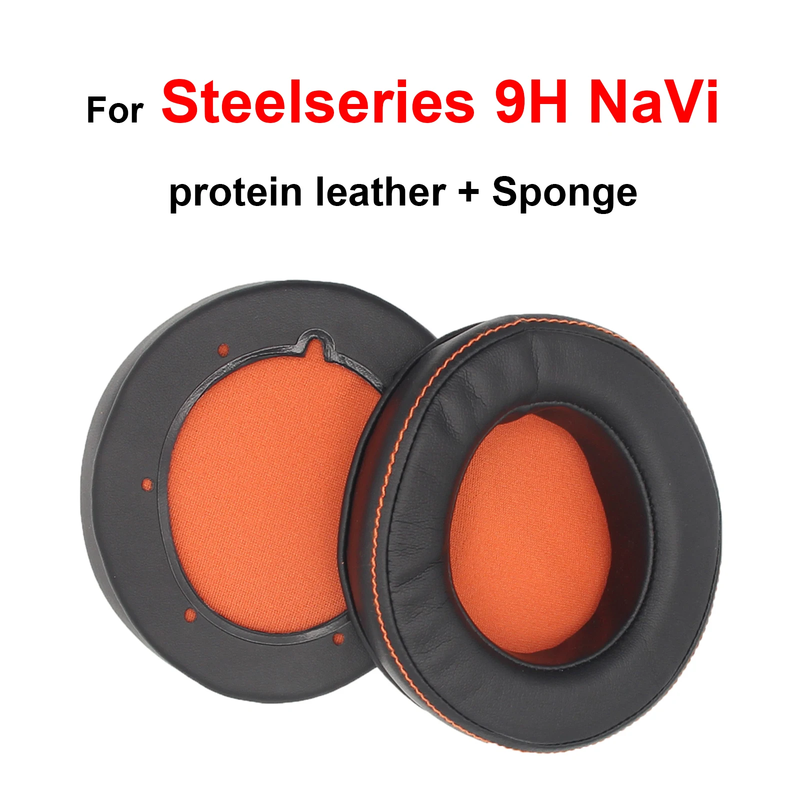 

Амбушюры наушников заменяемые подушки для Steelseries 9H NaVi, протеиновая кожа для наушников и губка черно-оранжевого цвета