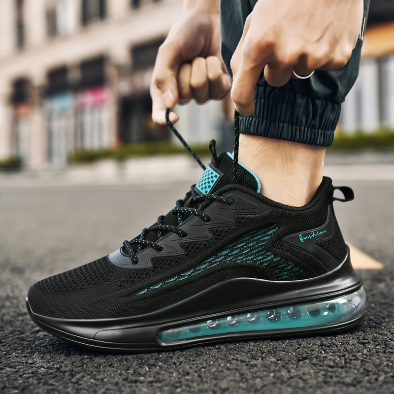 Men Sneakers Lightweight Cushioning Outdoor Road Running Shoes Marathon Trail Sport Shoes Elastic Women's Walking Tenis Shoes