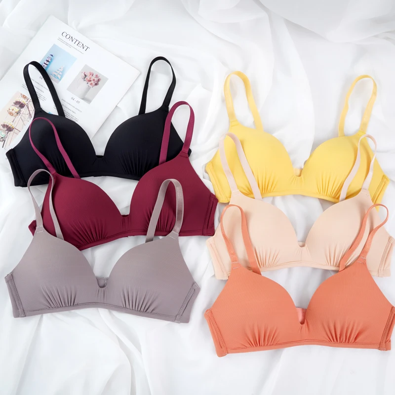 

Seamless Bras for Women Push Up Bras No Wire Brassiere A B Cup Underwear Sexy Bralette Three Quarters(3/4 Cup) Lingerie