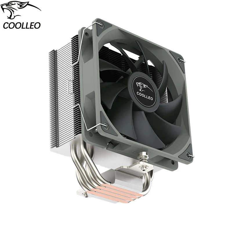 

COOLLEO P40 4 Heat Pipes CPU Cooler 4 Pin PWM PC Quiet Cooling Fan For LGA1700 2011 2066 1200 1150 1151 1155 1156 AMD AM4 AM5